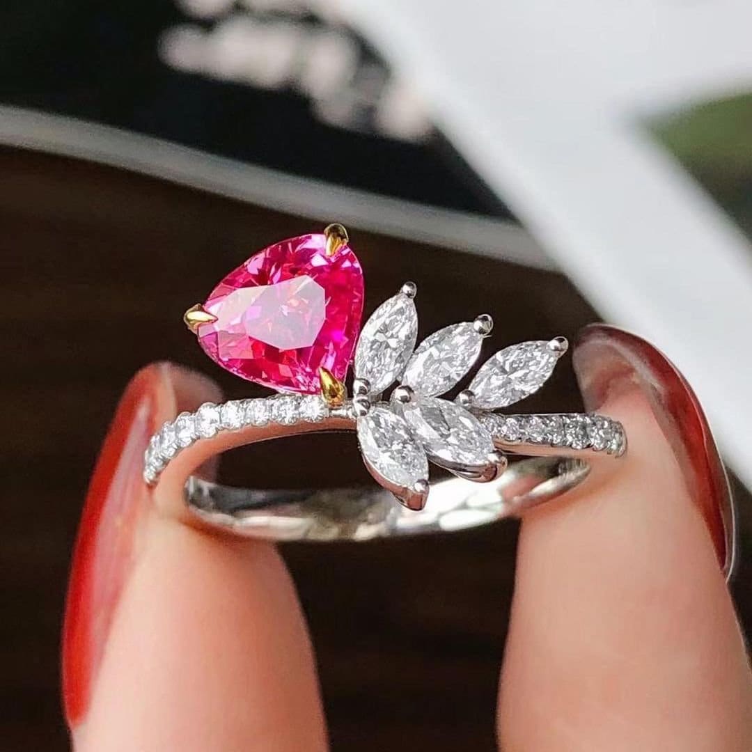 Modern Vintage 14K Pink Gold 3.0 CT Pink Sapphire Wedding Ring Engagement  Ring R302-PGPS | Decorum Jewelry