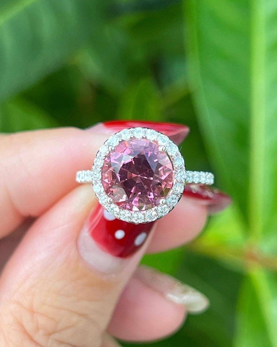 Pink tourmaline ring etsy online