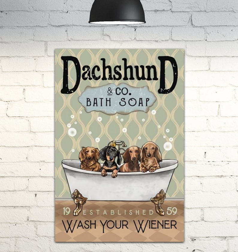 Dachshund & Co Bath Soap Wash Your Wiener Bathroom Decor Etsy