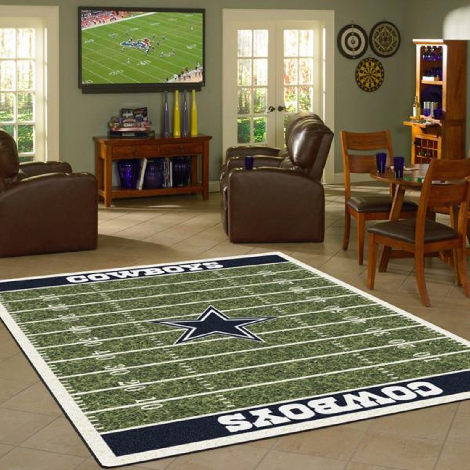 Football Team Dallas Cowboys V2 AntiSkid NonWoven Area Rug Etsy