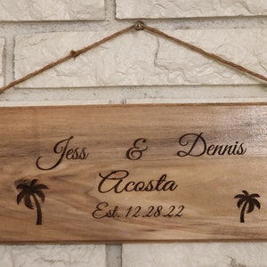 Custom Newlywed Plaque
