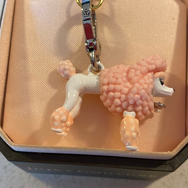 Brand New Juicy Couture PINK POODLE Bracelet Charm original box never taken out