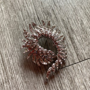 Crislu Swarovski diamond pin or necklace, rhodium. Stunning on. Life time guarant