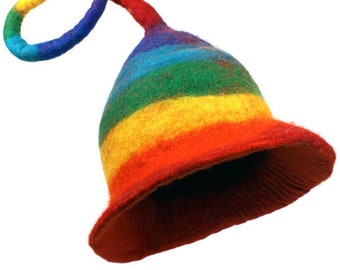 Handgemachte FILZ HÜTE Regenbogen Funky Hippy Boho Festival Kostüm Hut Kappe
