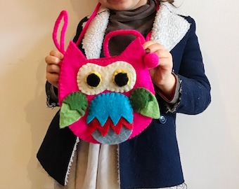 Animal pequeño, bolso, bolso con motivos de animales, bolso pequeño hecho de fieltro, niña de regalo, niño pequeño, tamaño de niño pequeño y niño, comercio justo