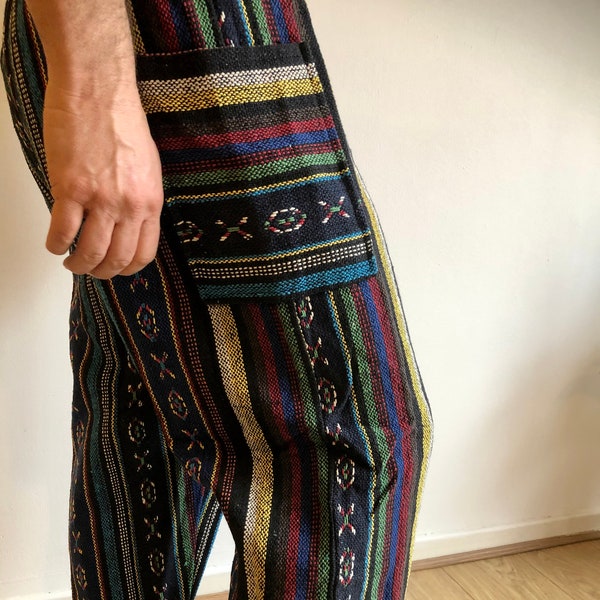 Heavy Brushed Cotton Alibaba TROUSERS - Himalayan Handmade, Comfortable Pants, Bohemian Trousers, Perfect Gift for Him!