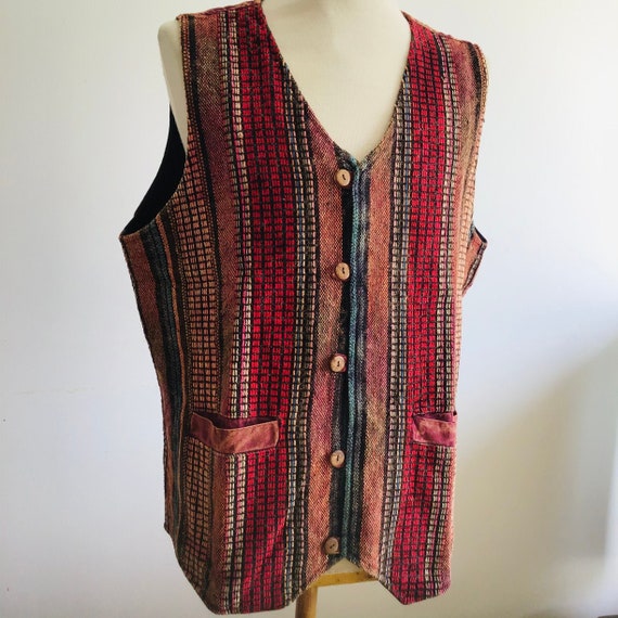 Colorful Men's Waistcoat 100% Organic Himalayan Cotton - Etsy