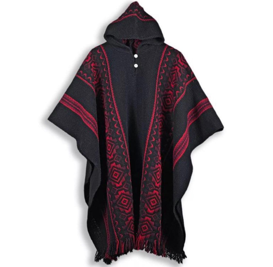 手織りウールポンチョ、南米ケープ、ユニセックスクローク - Etsy 日本