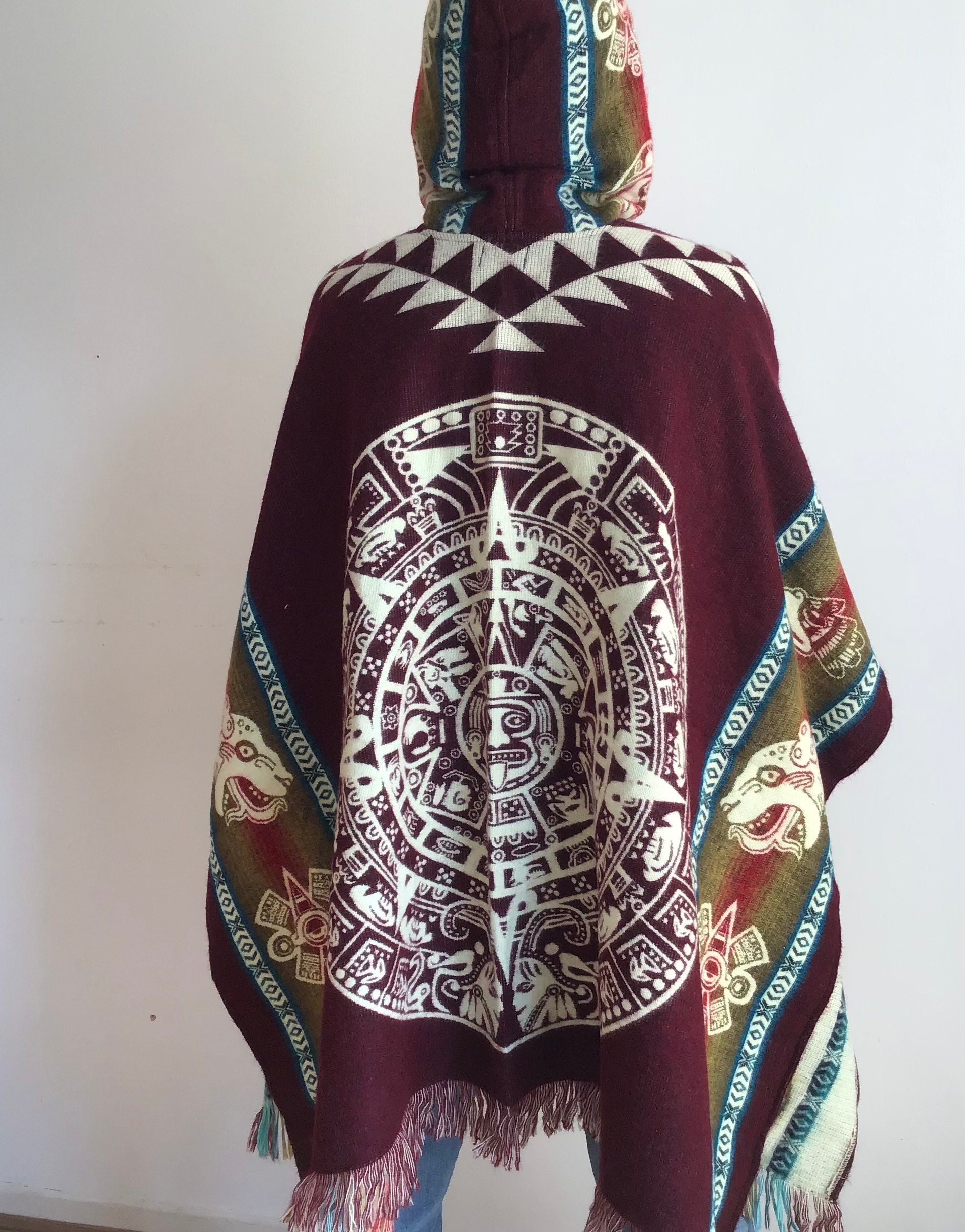 Original, South American, Handmade, PONCHO, Cape, Jacket