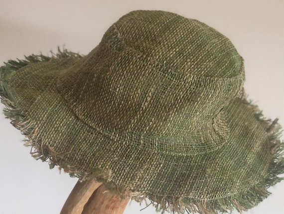 Unisex Hemp Cotton wire Rim Festival Summer Hippie Hat Hand Made in Nepal -   Canada