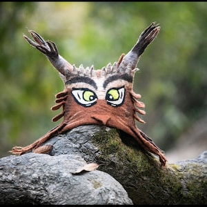 Handmade OWL FELT HATS  Funky Hippy Boho Festival  Fancy  Dress Hat Cap