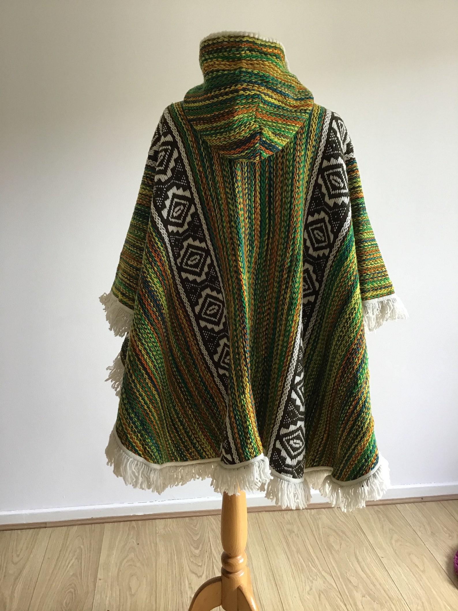 Original Poncho From Ecuadorwoman Natural Color SHEEP Wool - Etsy