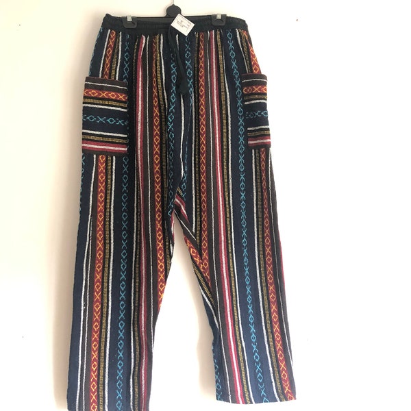 Super Big , Heavy Brushed Cotton Alibaba TROUSERS - Himalayan Handmade, Comfortable Pants, Bohemian Trousers, Perfect Gift for Him!