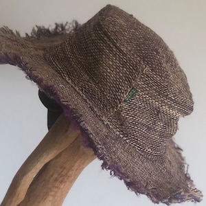 Unisex Hemp Cotton -Wire Rim- Festival- Summer- Hippie Hat- Hand Made In Nepal