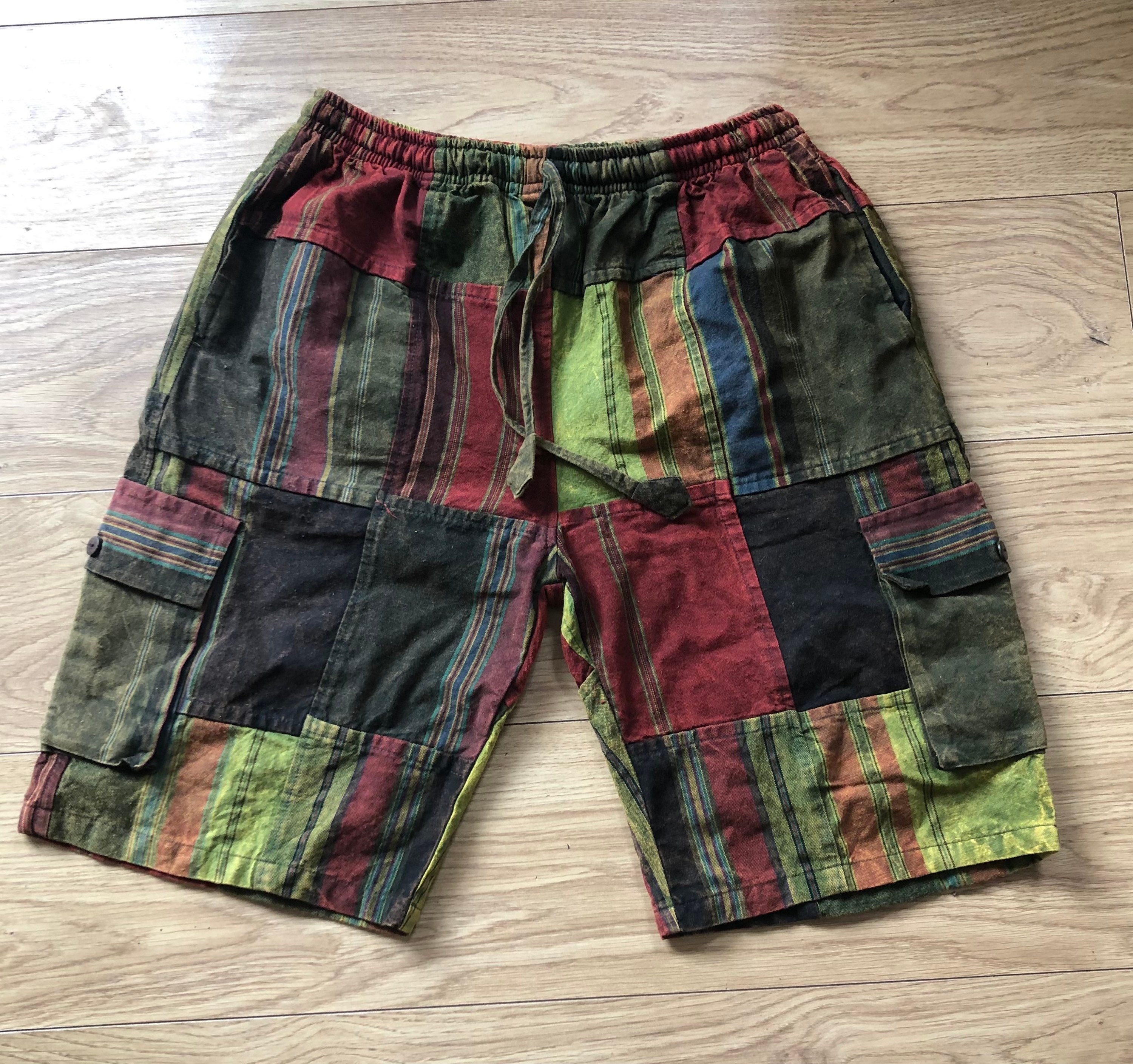 Aangepaste Army Patchwork Cargo shorts unisex maat groot Kleding Gender-neutrale kleding volwassenen Shorts 