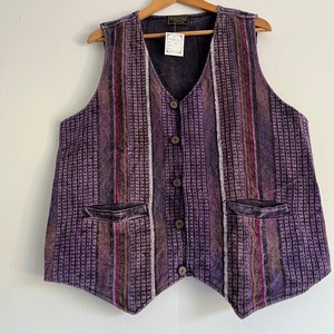 Gilet coloré pour homme 100 % coton de l'Himalaya biologique Commerce équitable Bohème, décontracté, formel, robe élégante pour les occasions, styles Fait main au Népal Violet