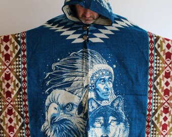 Original, South American ,handmade, PONCHO, Cape, Jacket