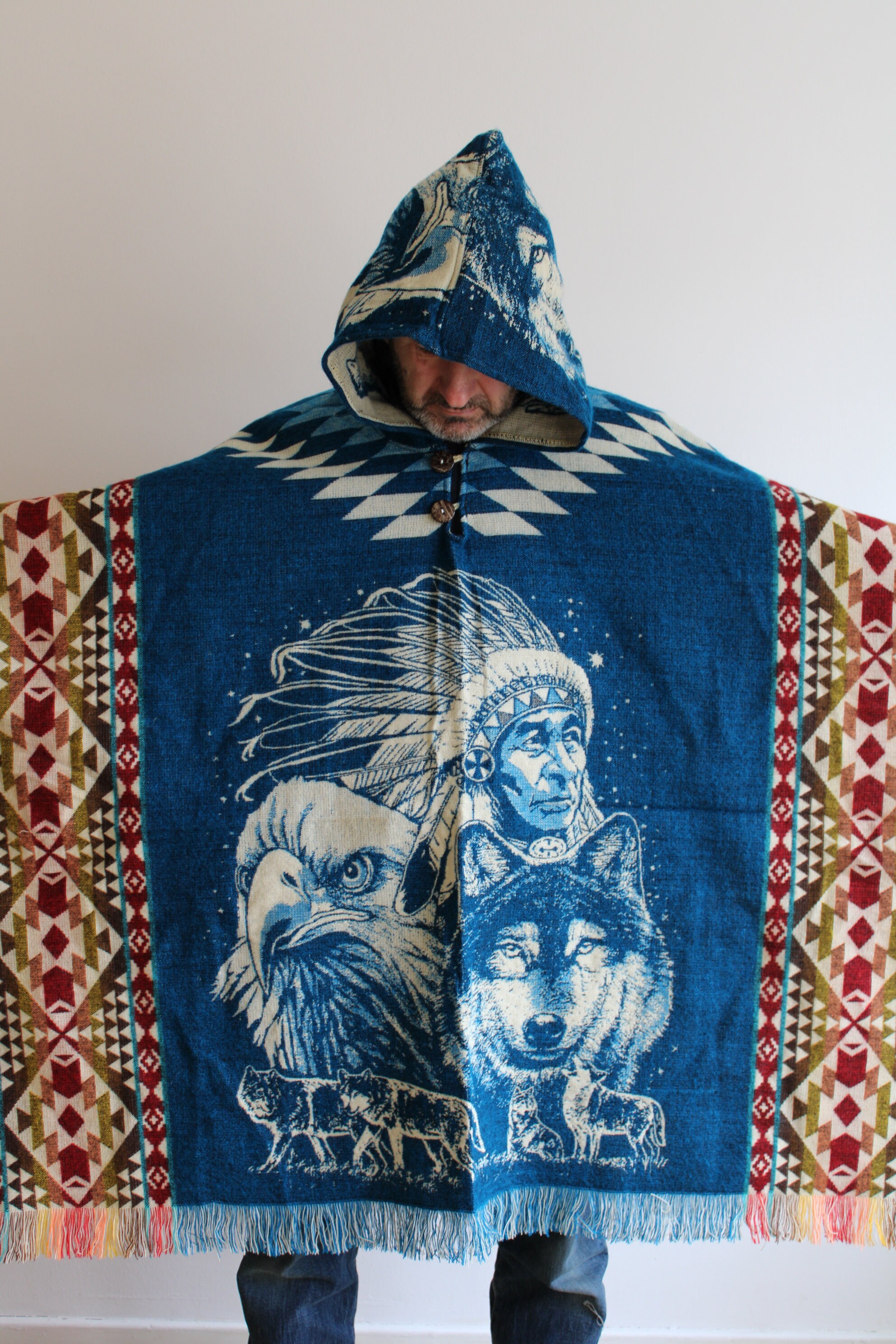 Original, South American ,handmade, PONCHO, Cape, Jacket Original, South American ,handmade, PONCHO, Cape, Jacket