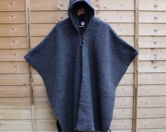 Wool, Mens, Unisex, Original, South American, Handwoven, Poncho, Cape, Coat ,Cloak, Pullover, Perfect Gift