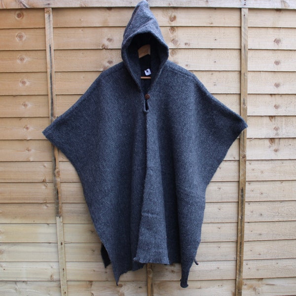 Wolle, Herren, Unisex, Original, südamerikanisch, handgewebt, Poncho, Cape, Mantel, Mantel, Pullover, perfektes Geschenk