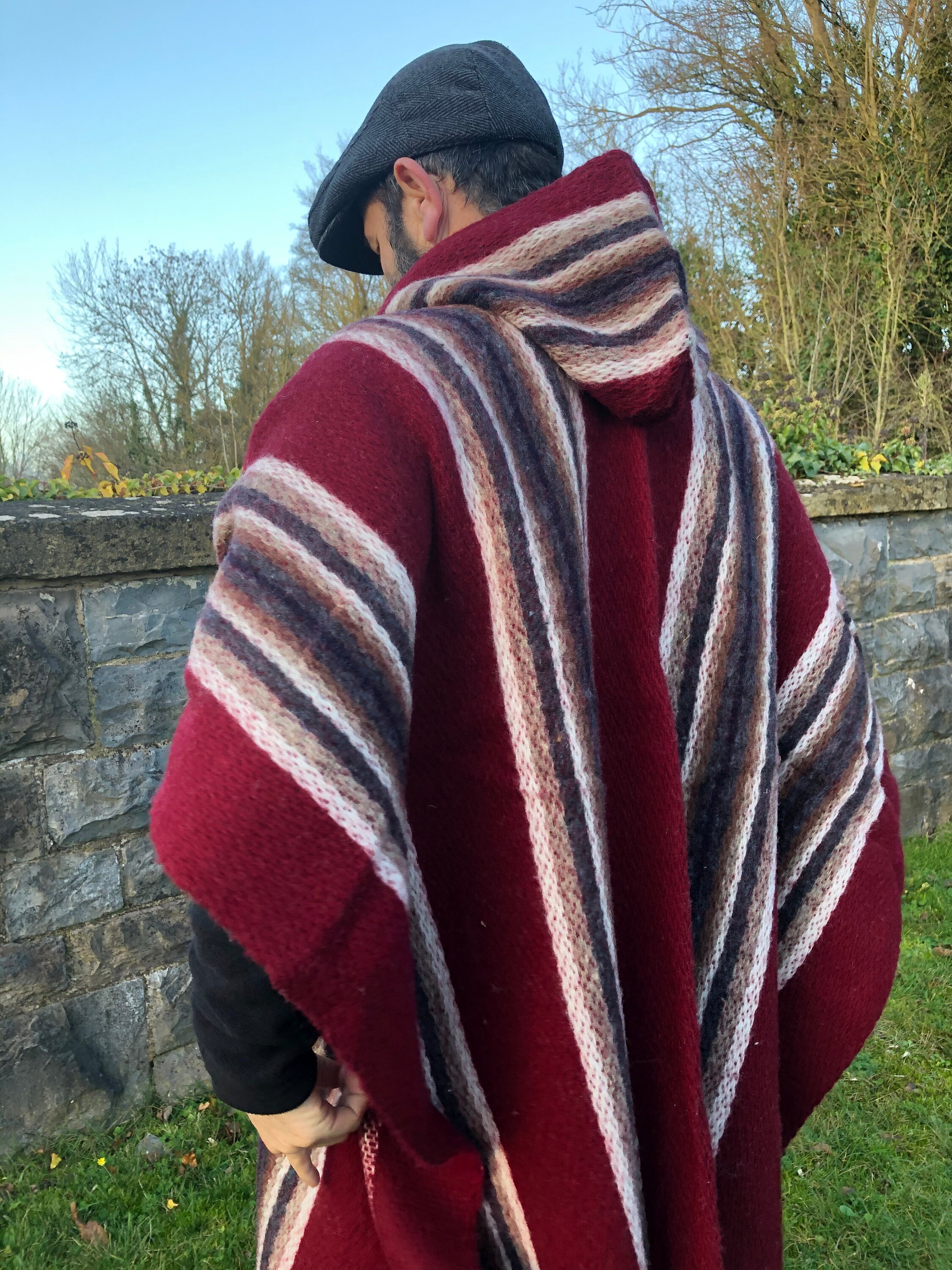 Original Poncho From Ecuador Men Unisex Natural Color Etsy UK