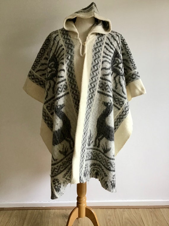 Onbemand De daadwerkelijke Voorwaardelijk Original Poncho From Ecuador Men Unisex Natural - Etsy Israel