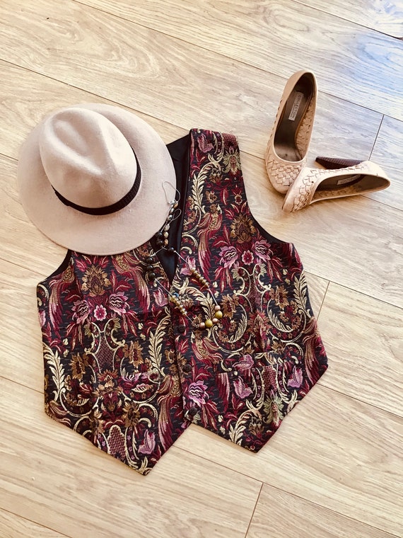 Vintage but new Embroidered Vest Flower Power Hippie Boho,Bohemian Vest Cotton Floral Waistcoat  Embroidered wild flowers Vest