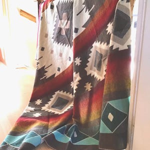 Manta de lana de alpaca tamaño king: manta andina reversible