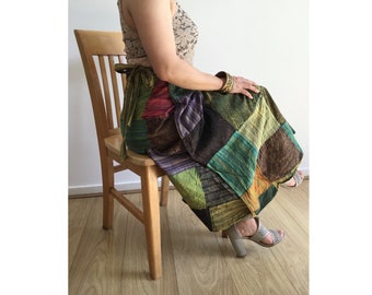 hippy wrap mini skirt
