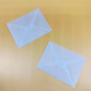 Mini enveloppes translucides pour cadeaux de mariage ou confettis [Vélin/Verre] 3 x 4 po. [ENVELOPPES VIDES UNIQUEMENT]