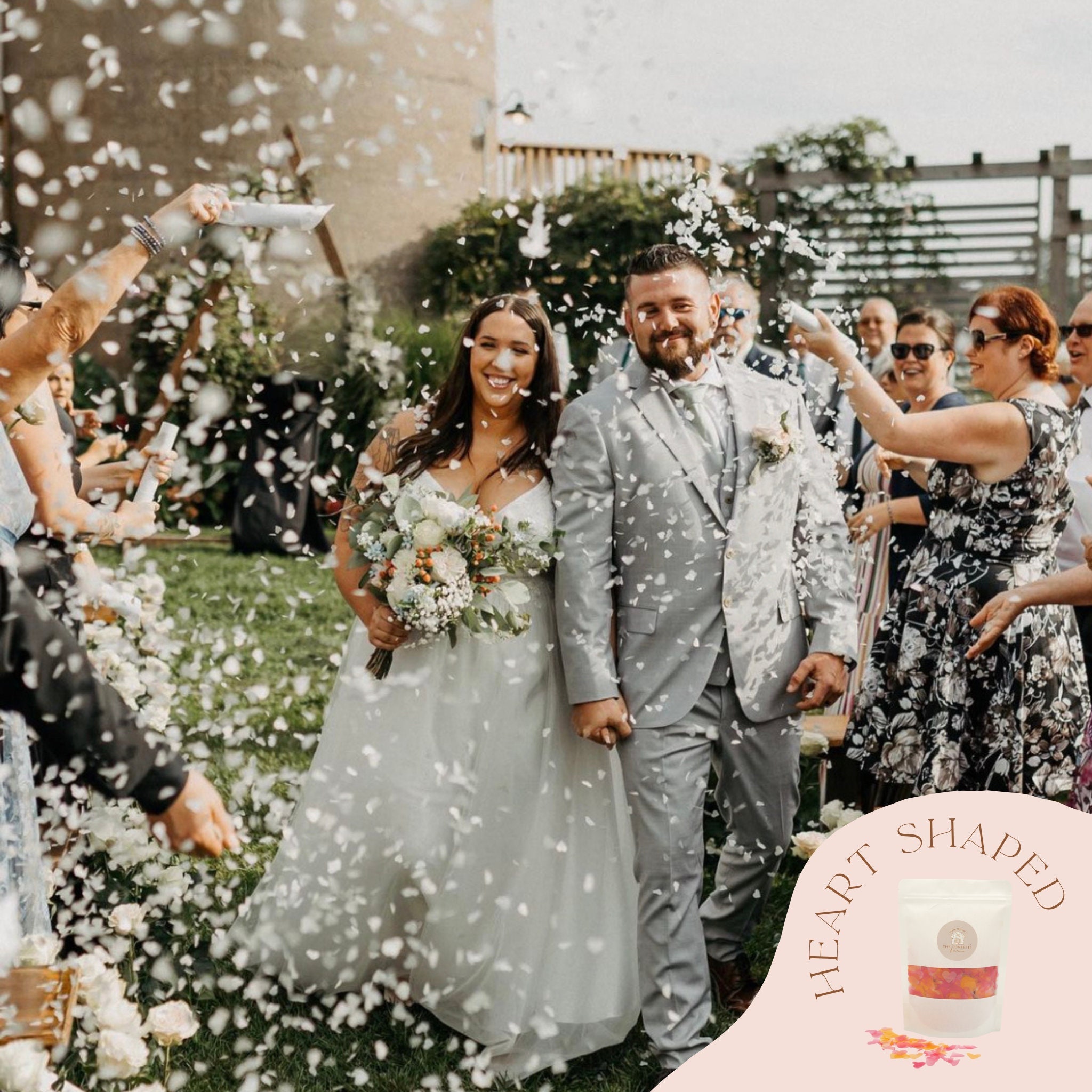 10000 Biodegradable Wedding Confetti - Mixed Sized Hearts