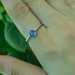 Art Deco Tanzanite Ring 14k Solid Gold - Round Tanzanite Engagement Ring- Promise Ring  December Birthstone, Rings for Women, Gift For Her