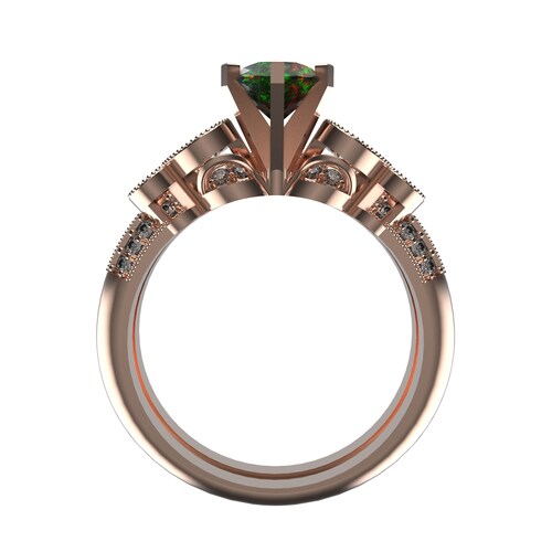 Natural Opal engagement ring/ 925 Sterling Silver Ring/ Wedding ring /CZ diamond Ring/ Promise ring/ anniversary Ring/ online Christmas Gift Ring