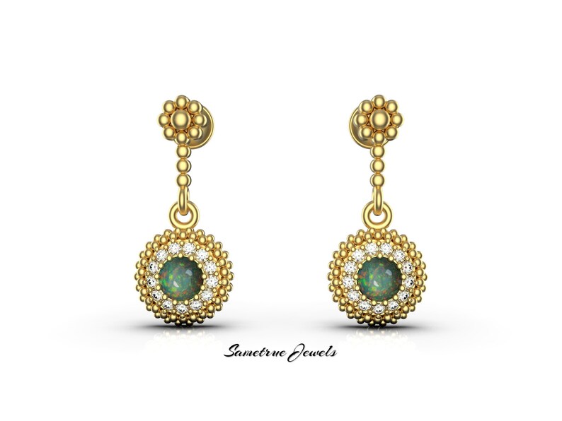 Opal Drop shops Earring Fire Opal Dangle Earrings Opal Jewelry October Birthstone Earrings Engagement Anniversary Wedding Gift For Women And Girl