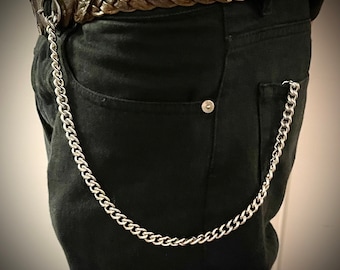 Silver Wallet Chain With Clasp - Etsy