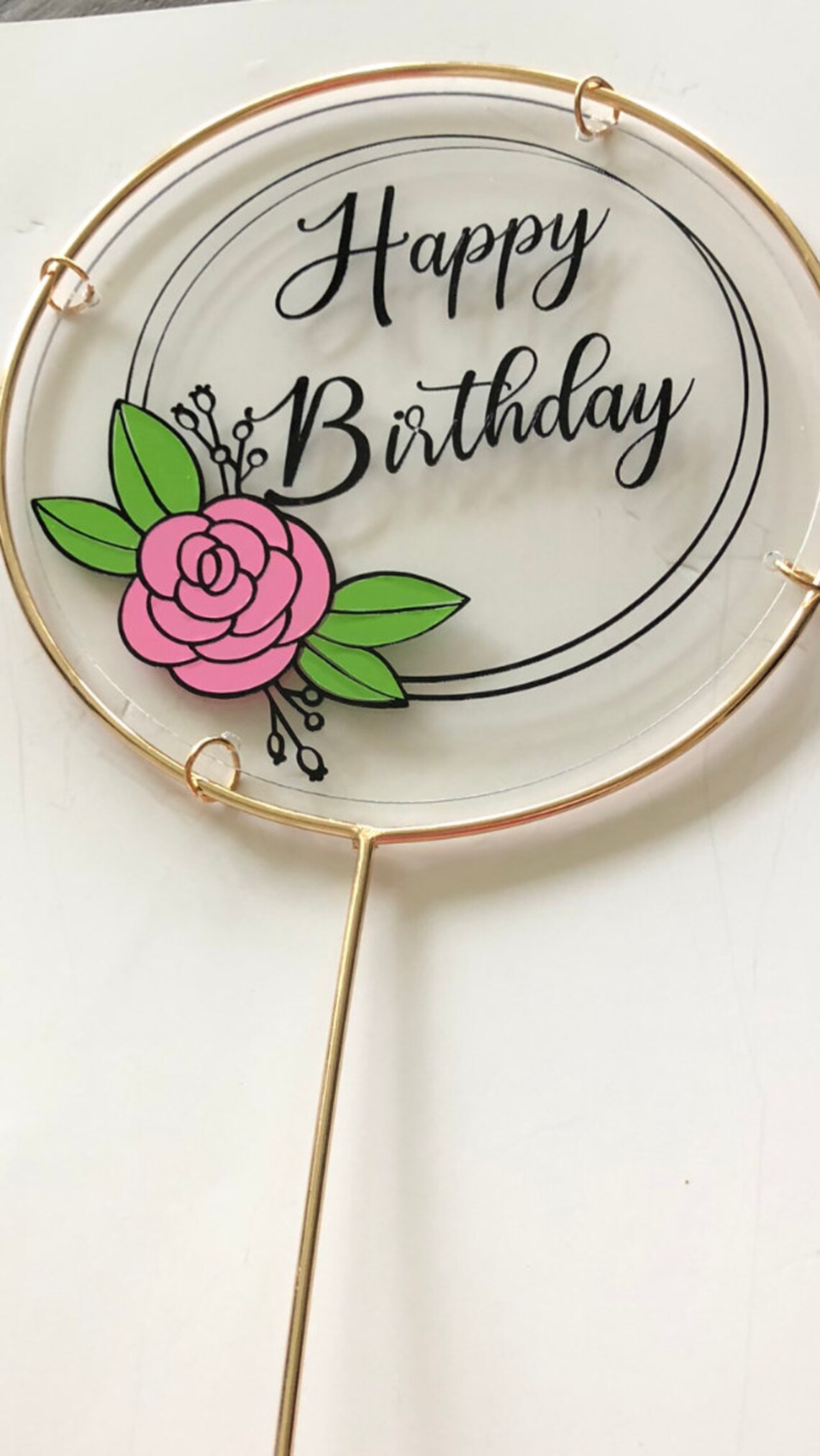 Topper de gâteau Joyeux anniversaire | Etsy