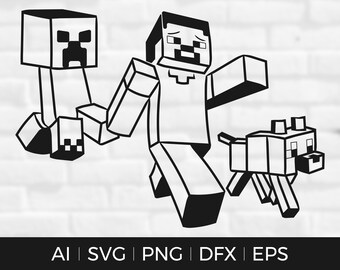 Download Minecraft svg | Etsy