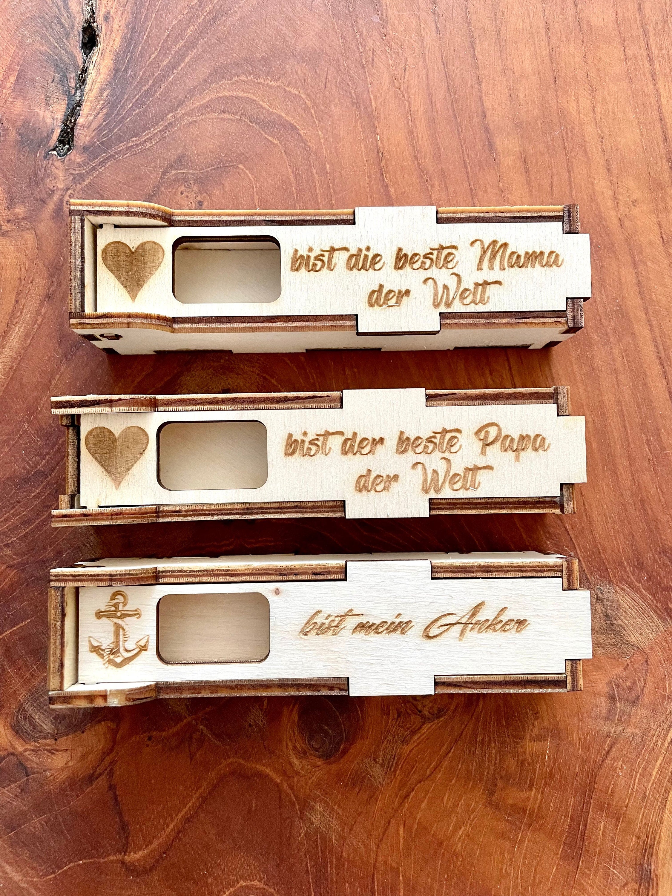 Personalisierte Geschenkbox aus Holz mit Gravur / Perfekt für Valentinstag / Muttertag / Geburtstage und mehr - Handgemacht & Einzigartig