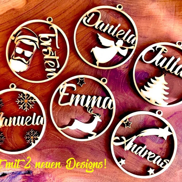 Personalized wooden Christmas tree decoration with name | Decoration Christmas | Jewelry Christmas tree | Personalized Gifts | Unique