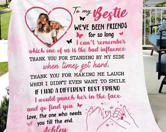 Fleece Blanket Details about / To My Bestie Thank You For Being Such An Inspiration Quilt