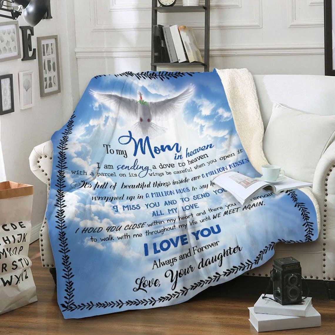 Remembrance My Daughter In Heaven Fleece Blanket / In Loving Etsy