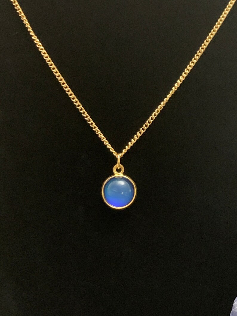 Mood Color Changing Handmade Necklace Gold Heat Sensitive Etsy