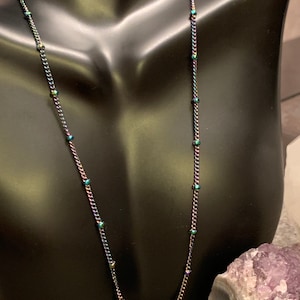 Titanium Rainbow Plated 304 Stainless Steel Satellite Chain, Choker, Necklace, Layering Rainbow Chain, Hypoallergenic Chain, Custom Length