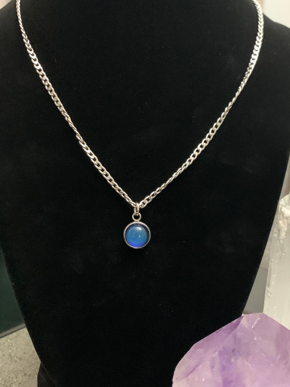 Opal Gemstone Silver Pendant Necklace Fashionable Mood & Color Temperature  Sensitive Jewelry For Women, Perfect Wedding Gift From Lulu_baby, $1.51 |  DHgate.Com