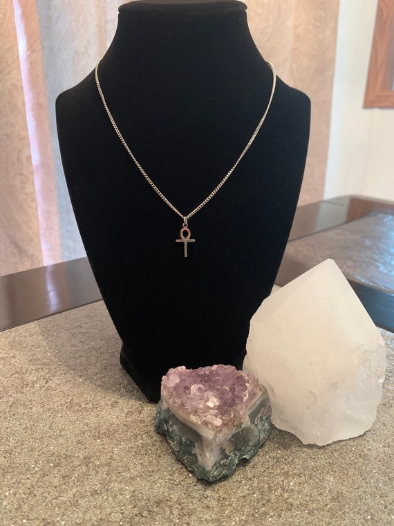 Dainty small 304 Stainless Steel Ankh Necklace Egyptian Ankh Pendant 304 Stainless Steel Hypoallergenic Chain charm Custom Length Etsy