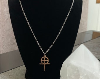 Gnostic Cross Necklace,Pendant, Gnosticism Jewelry, Gnostic Talisman, Hypoallergenic necklace