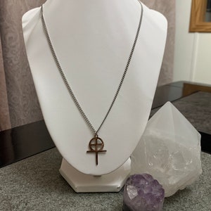 Gnostic Cross Necklace, Gnostic Pendant, Gnosticism Jewelry Talisman, Custom Length, Waterproof,Hypoallergenic Chain and charm imagem 5