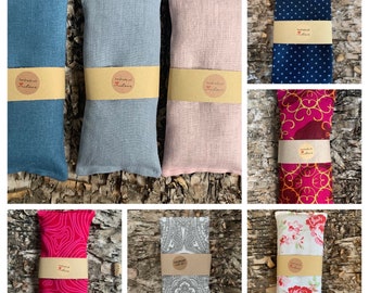 Lavendel Augenkissen ~Yoga-Augenkissen~ gefüllt mit Lavendel & Leinsamen *viele verschiedene Designs aus Leinen oder Baumwolle* Handgemacht
