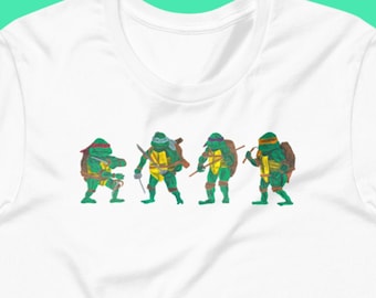 Teenage Mutant Ninja Turtles Original Painting Team T Shirt Unisex