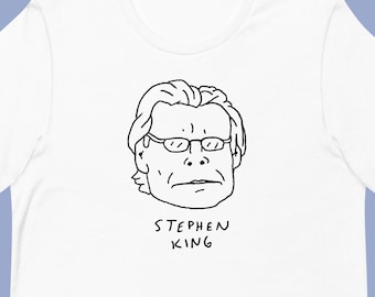 Stephen King Portrait T Shirt Graphic Tee Unisex